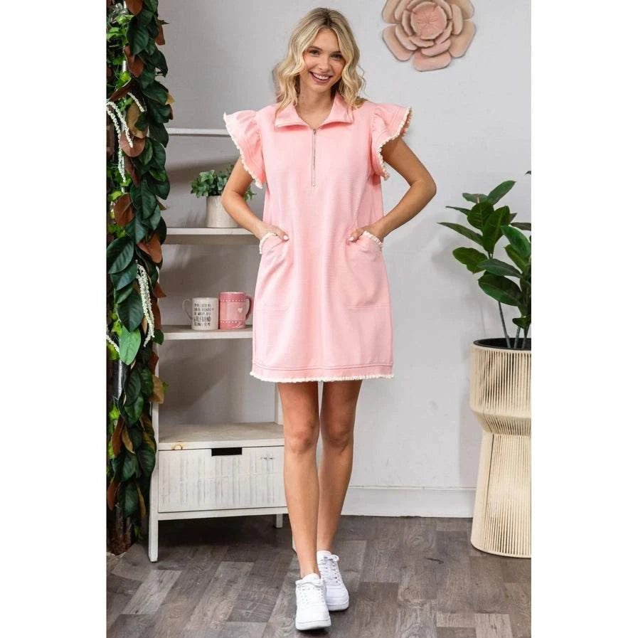 Tina Ruffle Sleeve Dress