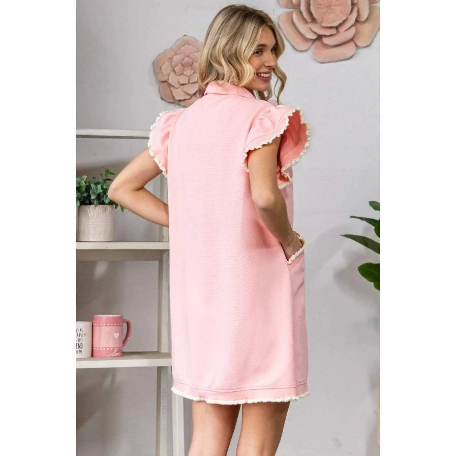 Tina Ruffle Sleeve Dress