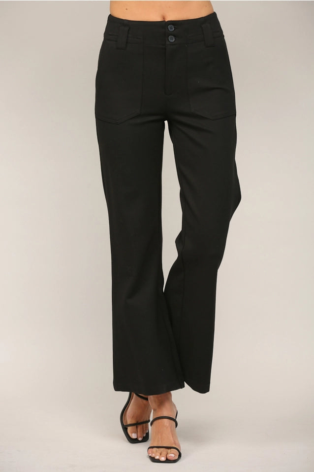 Kelsey Two Front Pocket Flare Pant