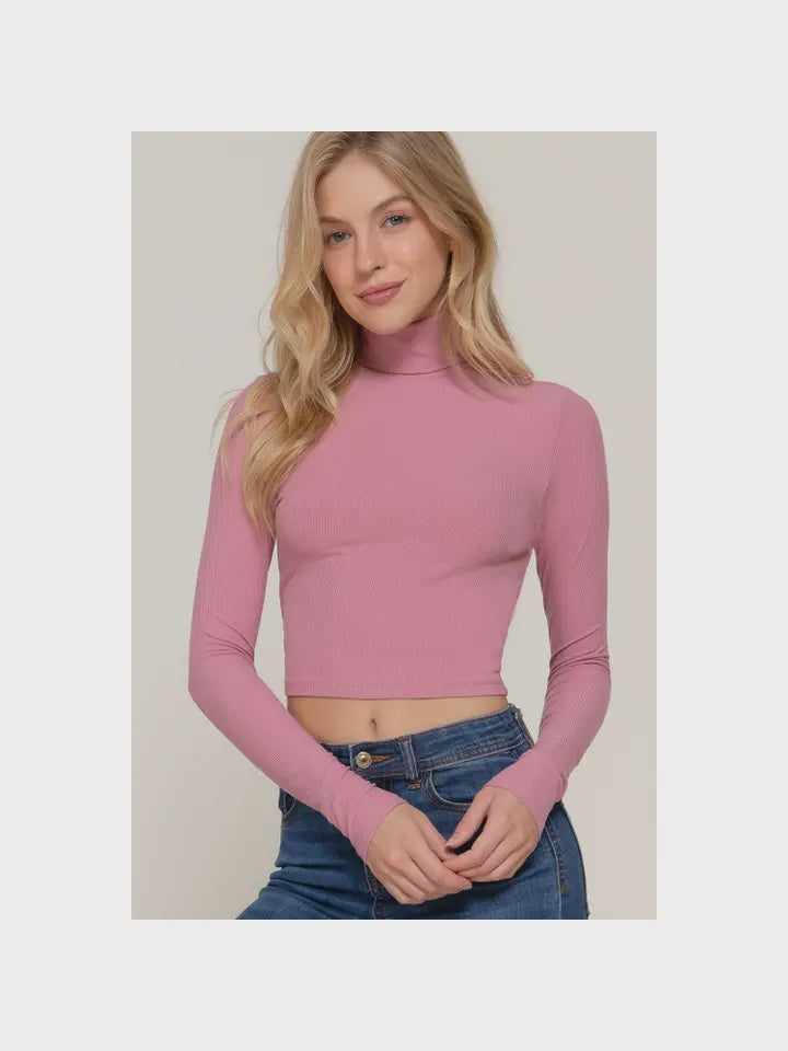 Carson Turtleneck Crop Top