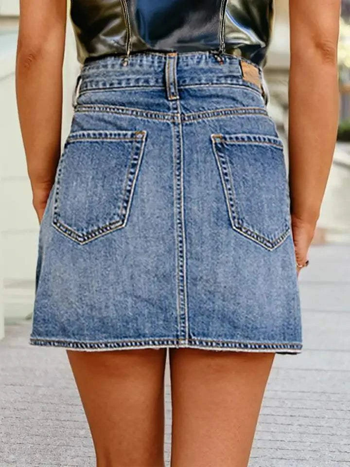 Ashleigh Denim Wrap Skirt