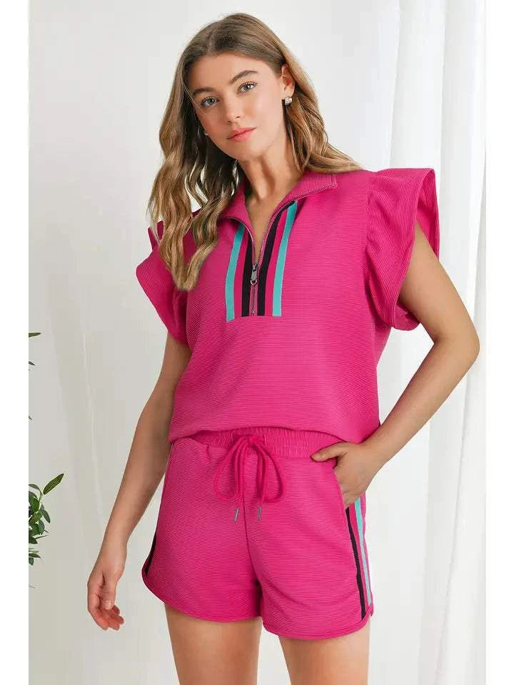 Alice Flutter Sleeve Short Set