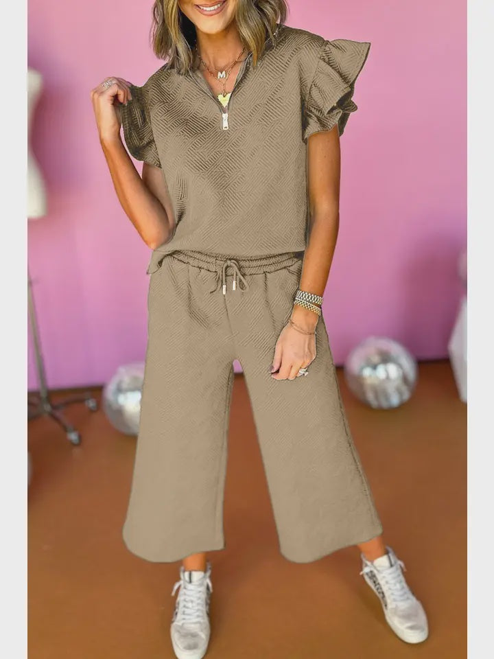 Gabby Textured Pant Set