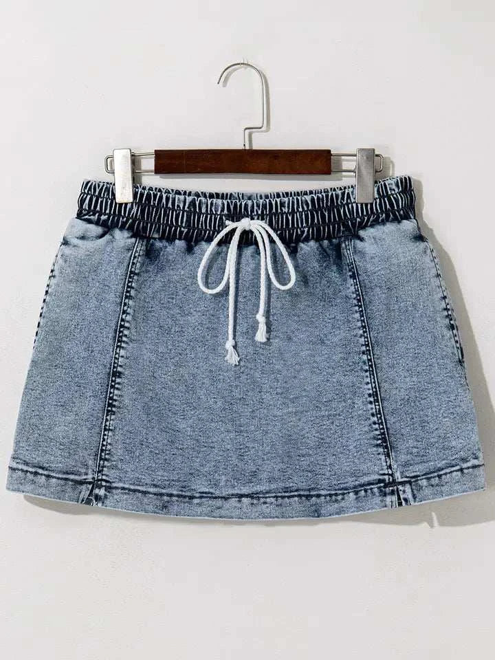 Dawn High-Waisted Denim Skort