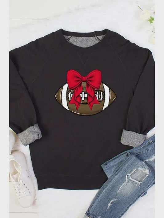 Red Bow Football Sweatshirt