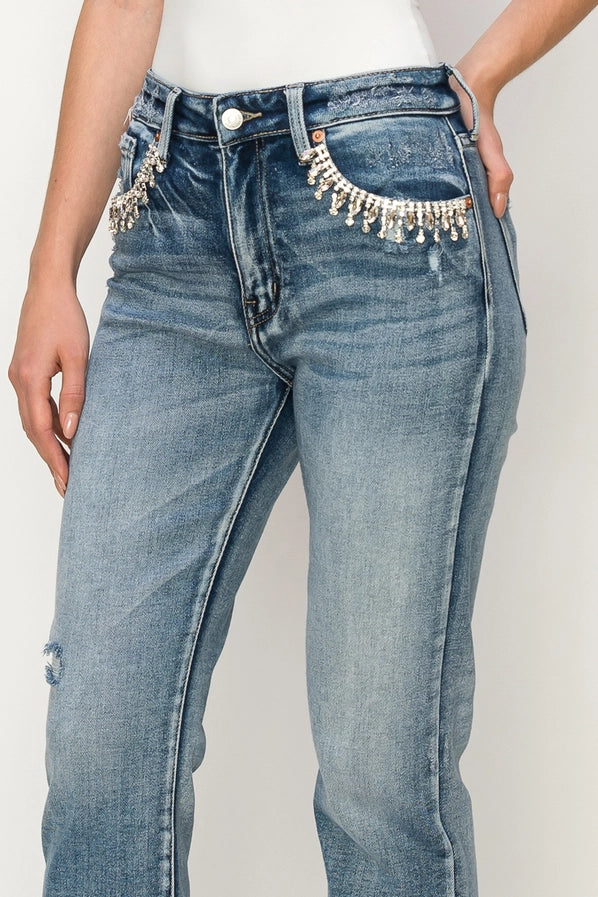 Crystal Crop Jeans