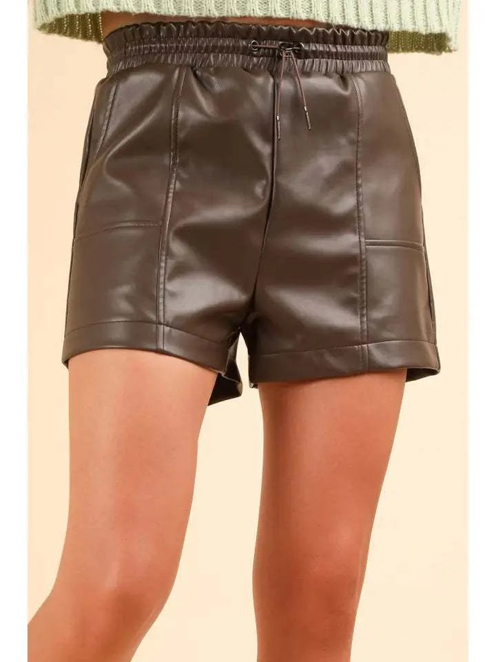 Iggy Faux Leather Shorts