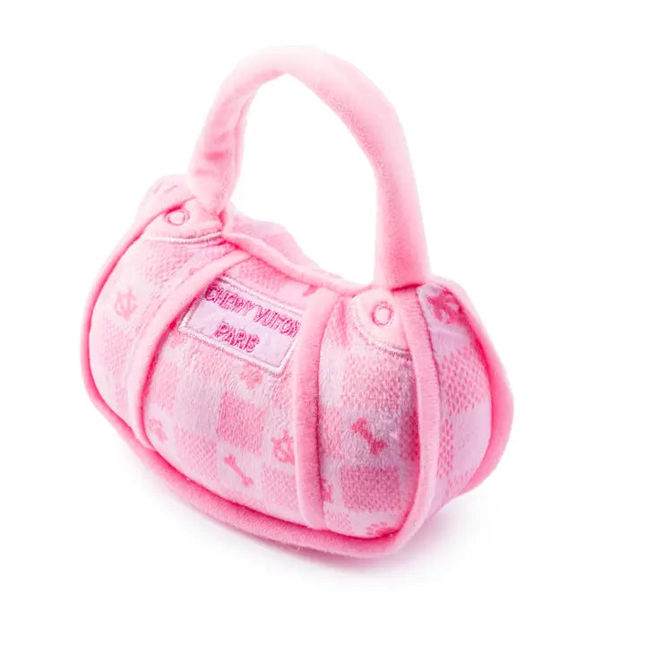 Pink Checker Chewy Vuiton Handbag