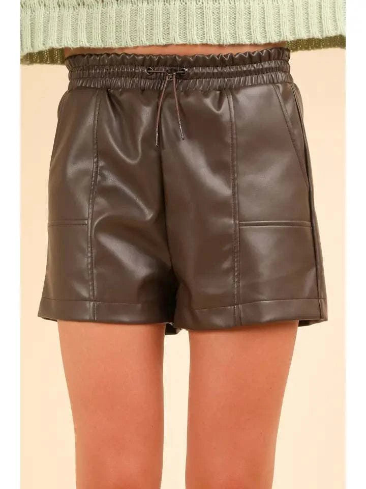 Iggy Faux Leather Shorts