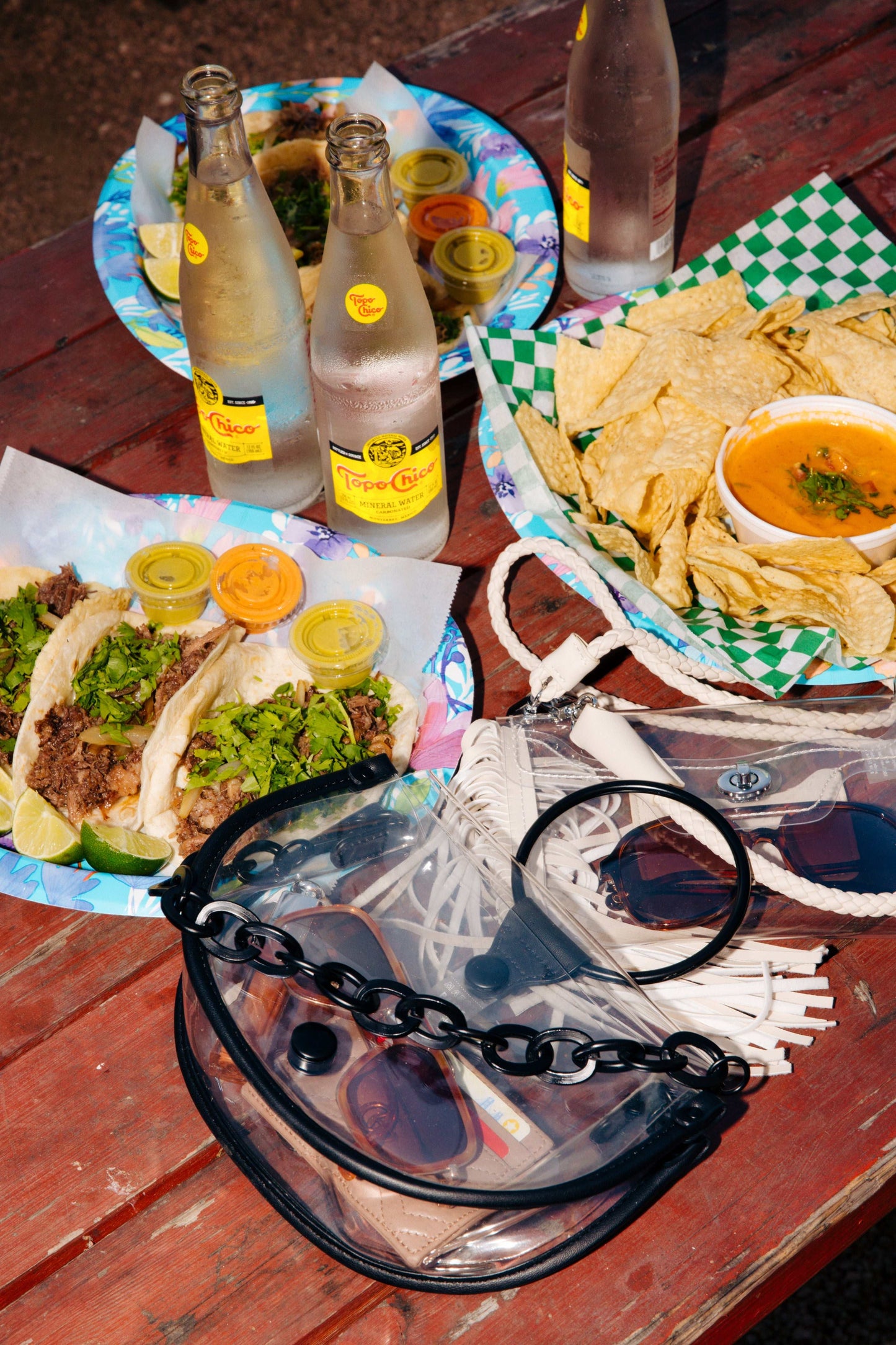 Clear Semi-Circle Crossbody