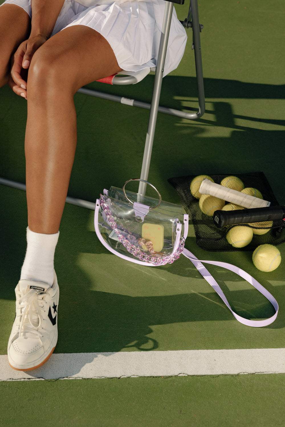 Clear Semi-Circle Crossbody