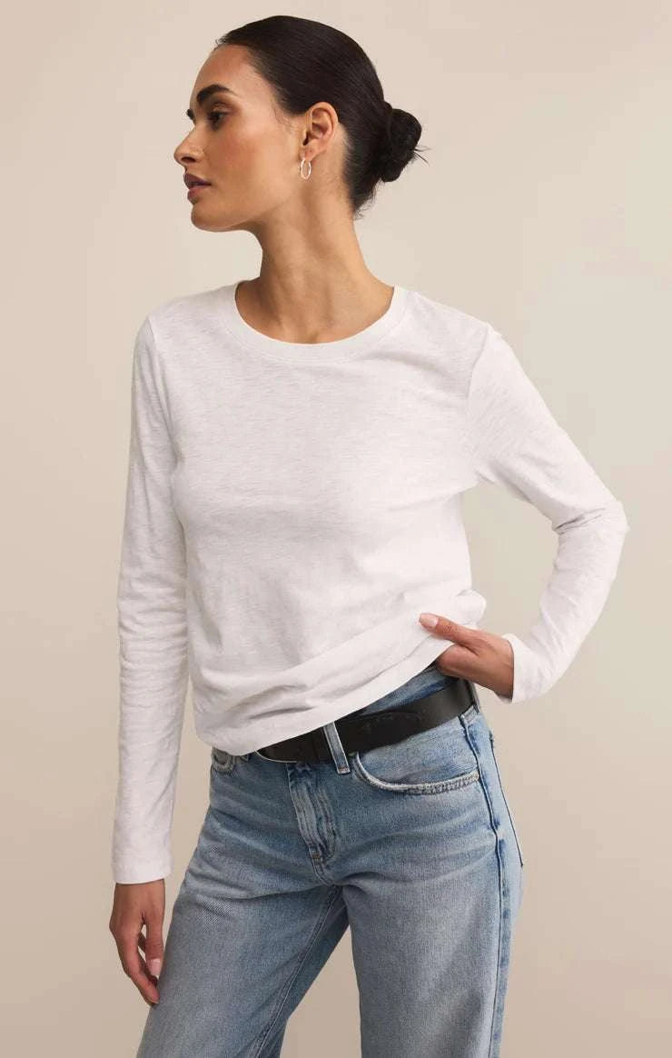 Sweeny Long Sleeve Slub Top