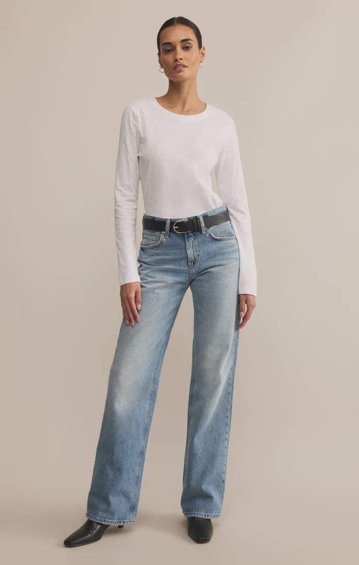 Sweeny Long Sleeve Slub Top