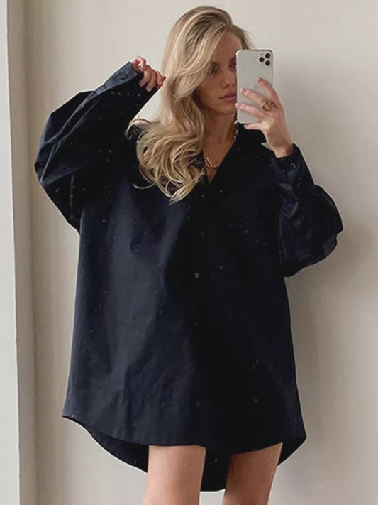 Chic Oversized Shirt Dress