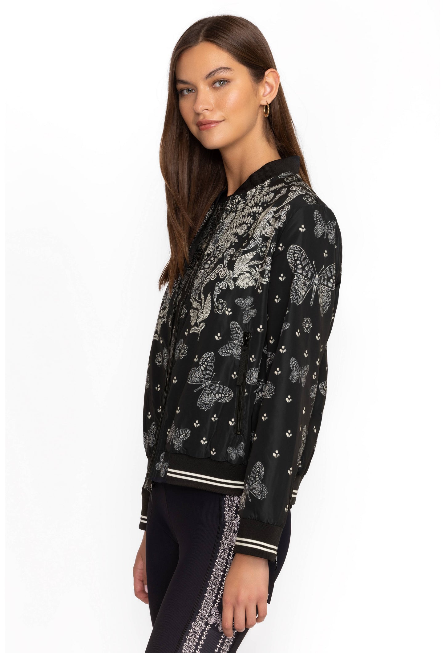 Bee Active Drop Shoulder Bomber Jacket