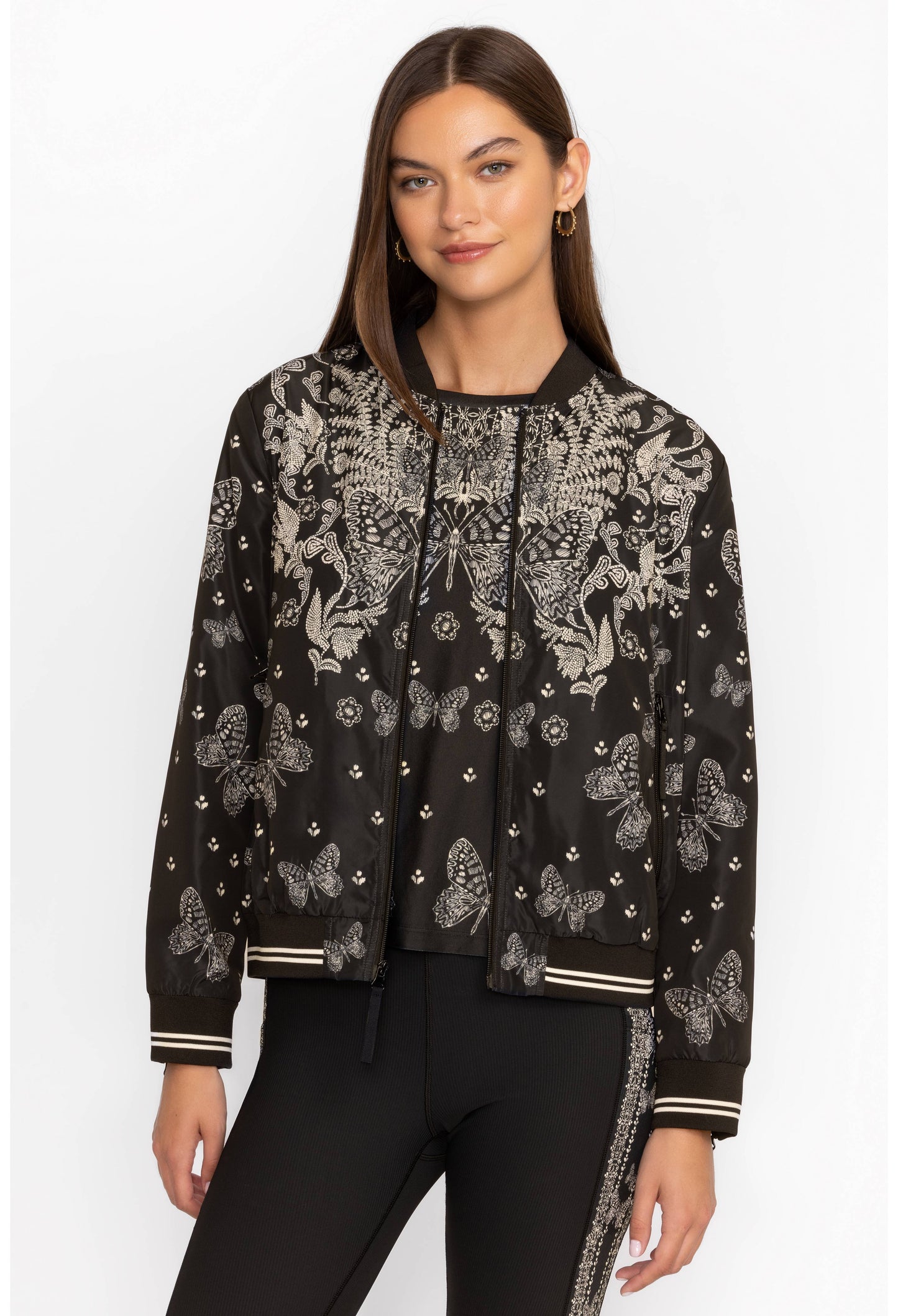 Bee Active Drop Shoulder Bomber Jacket