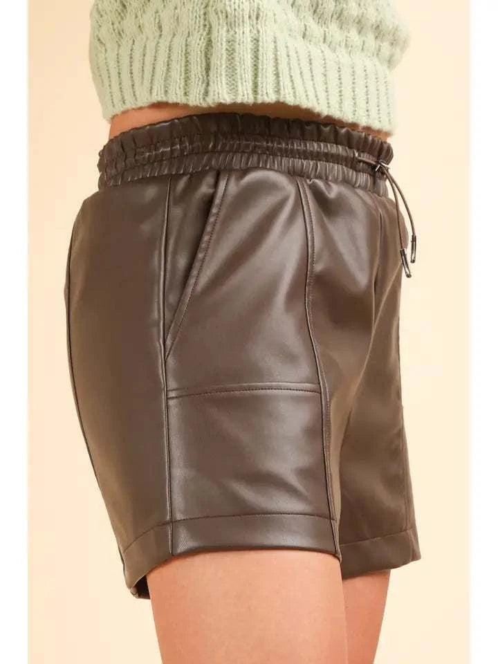 Iggy Faux Leather Shorts