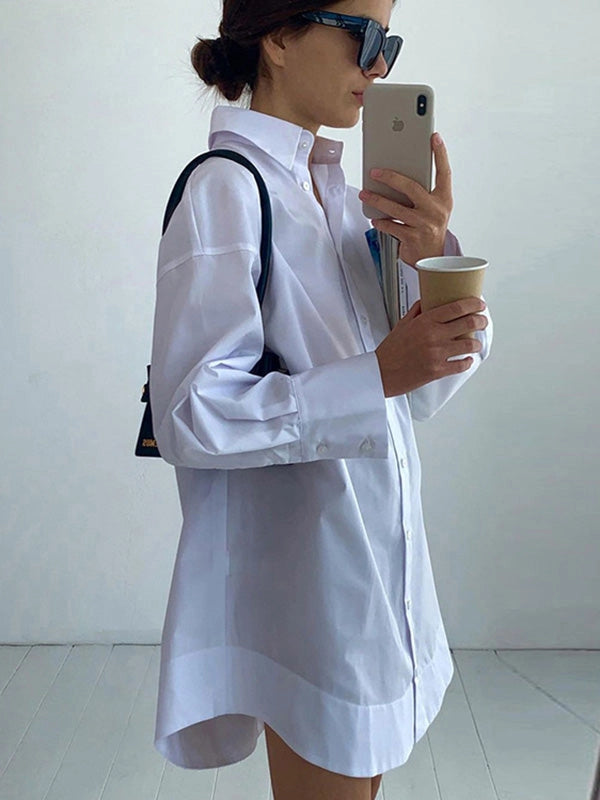 Chic Oversized Shirt Dress