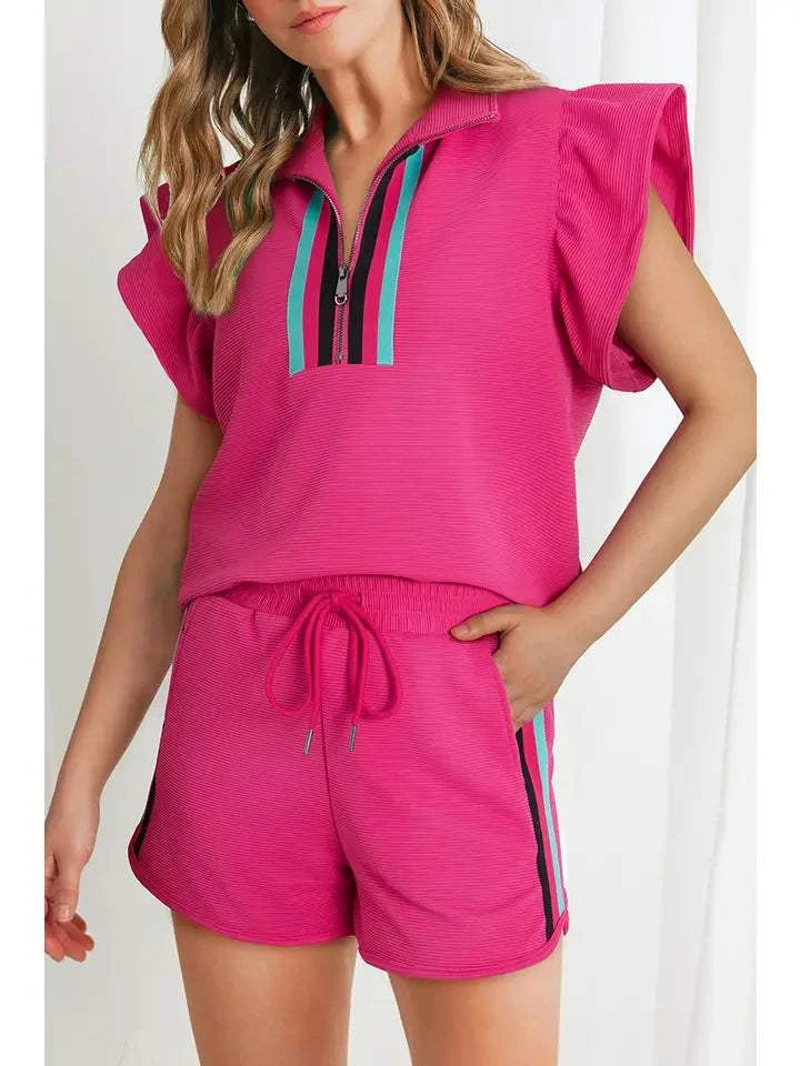 Alice Flutter Sleeve Short Set