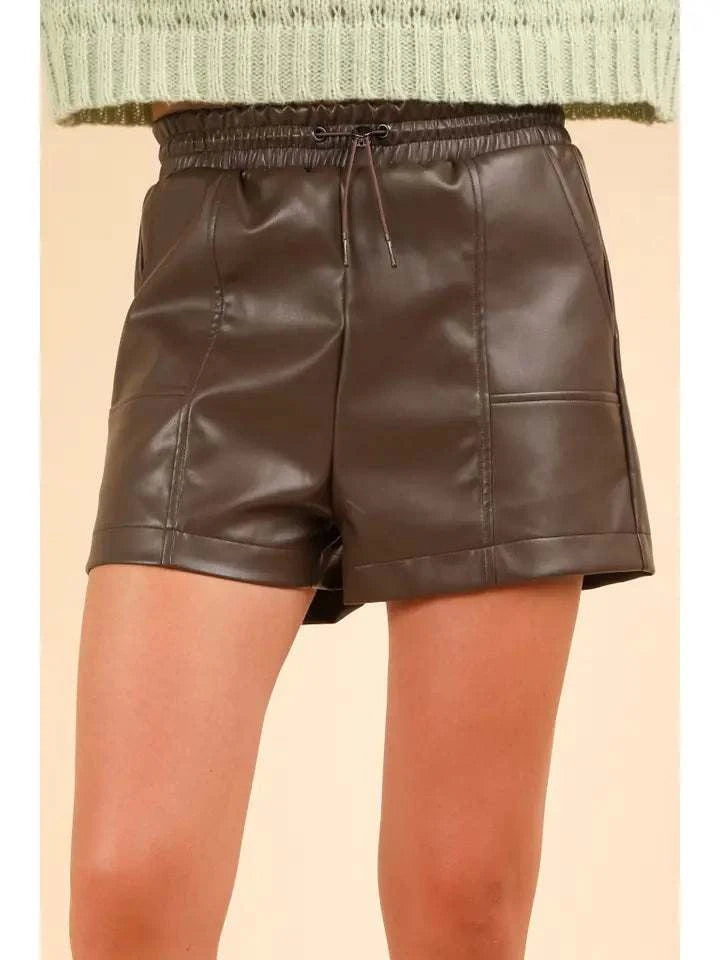 Iggy Faux Leather Shorts
