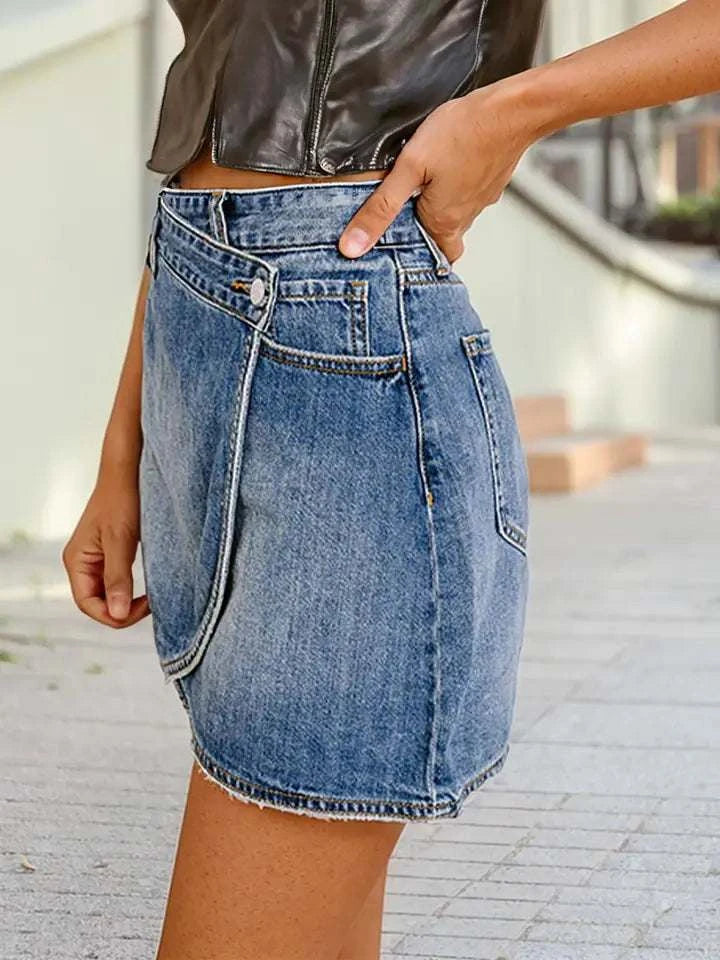 Ashleigh Denim Wrap Skirt