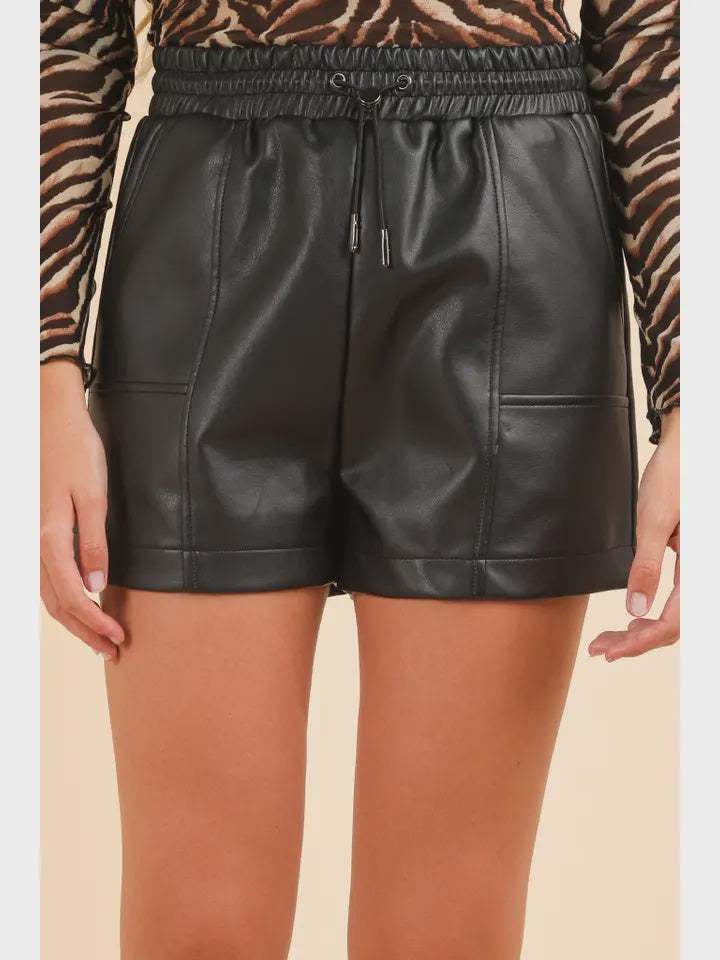 Iggy Faux Leather Shorts