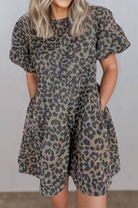 leopard mini dress