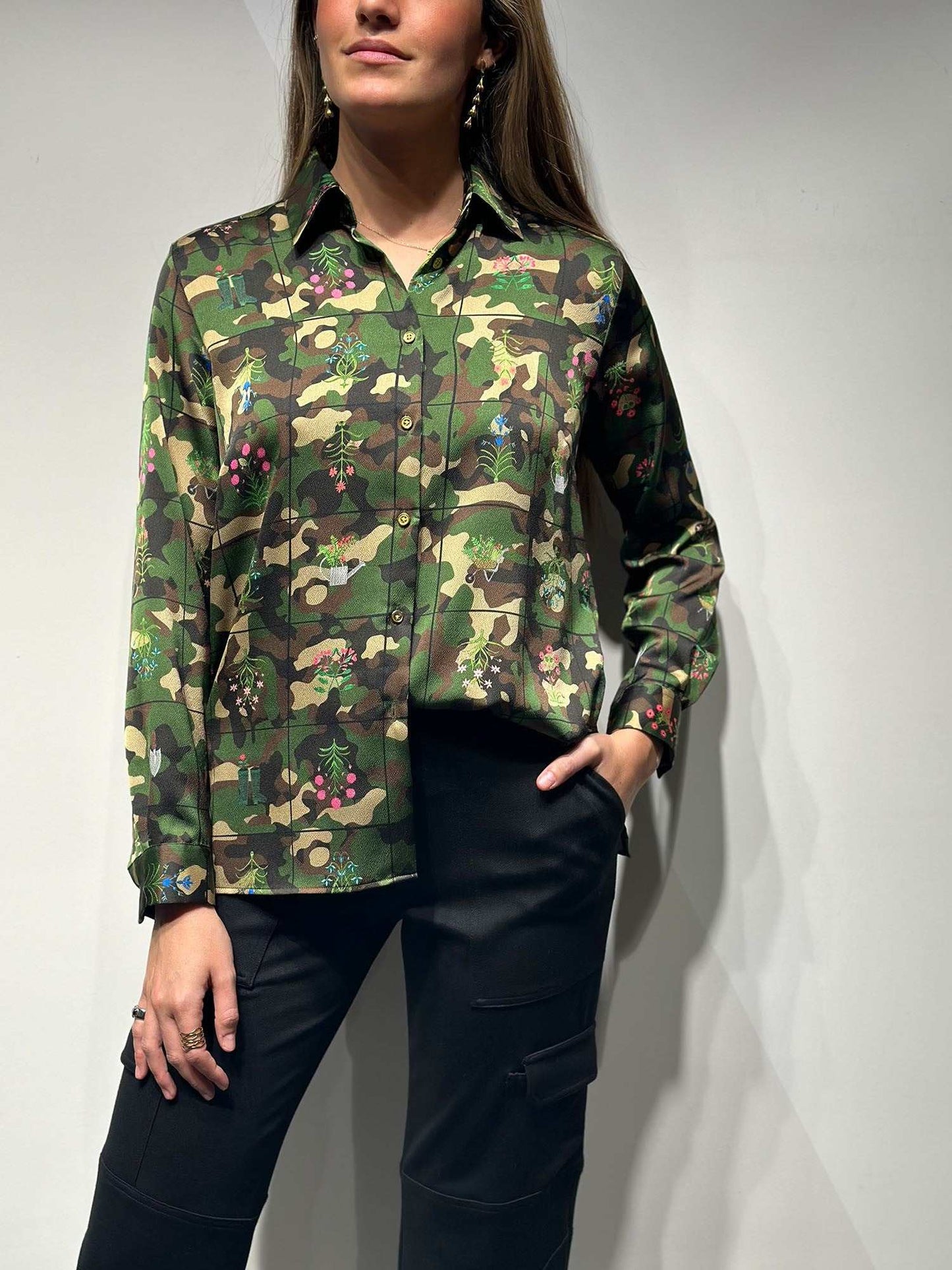 Camouflage Flower Shirt