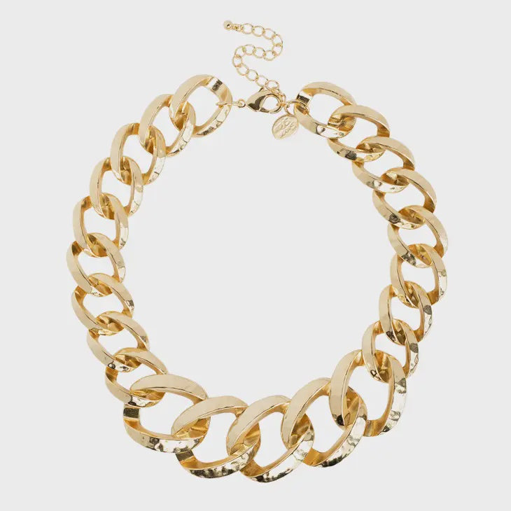 Gold Large Graduated Chain Necklace