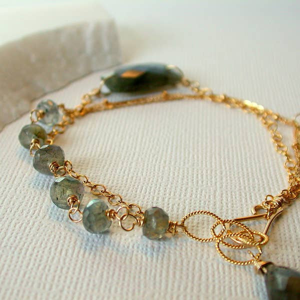 Labradorite Rectangle Bracelet