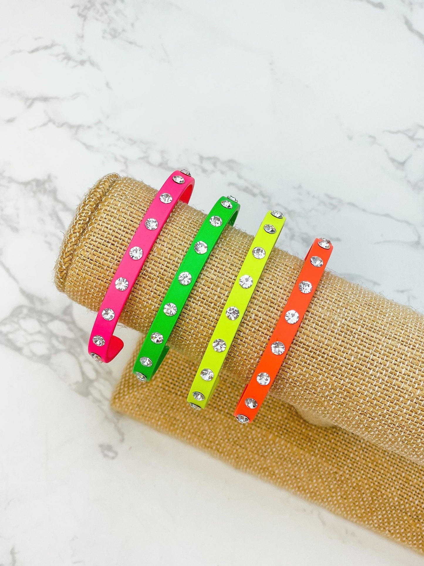 Neon Studded Cuff Bracelets