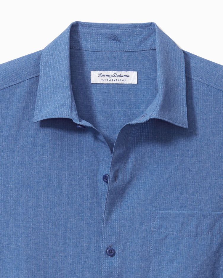 Bahama Coast Island Zone Heathered Solid Camp Shirt