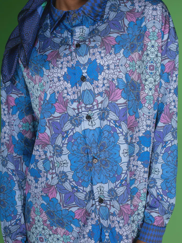 Fay Floral Satin Shirt