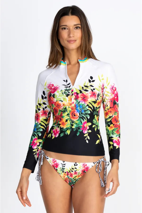 Floral Border Surf Shirt
